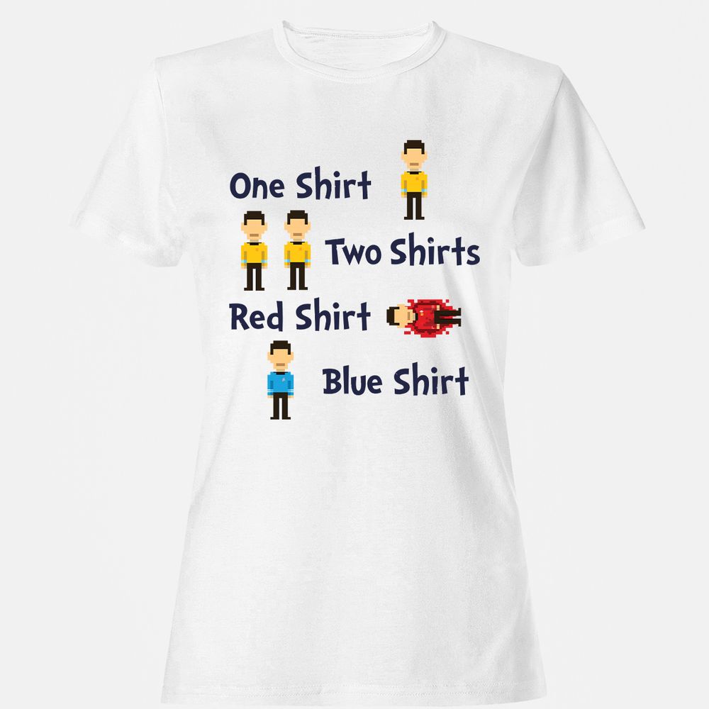 Red Shirt, Blue Shirt - White - 1