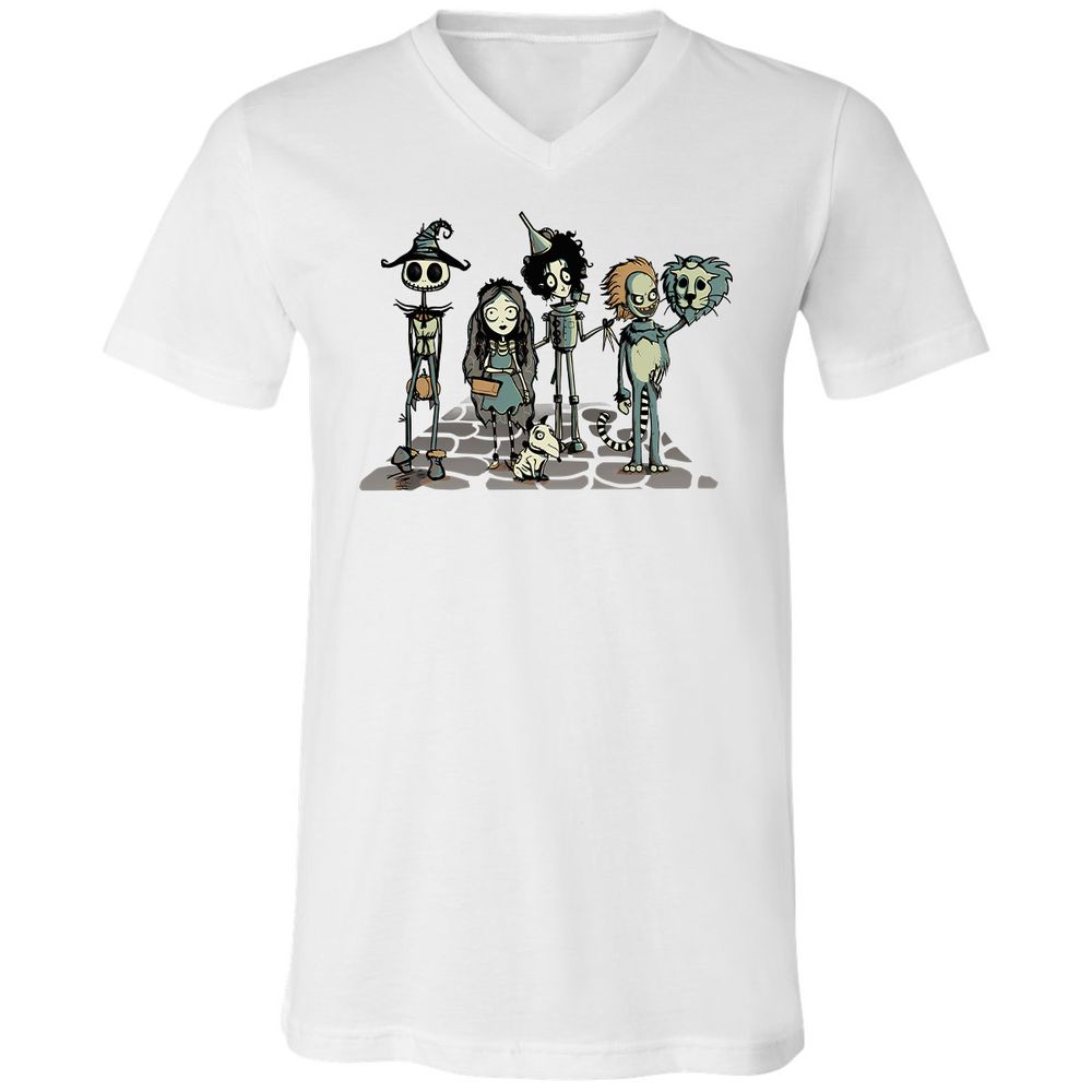 Unisex V-Neck T-Shirt - 99RSBFTE - White - 1