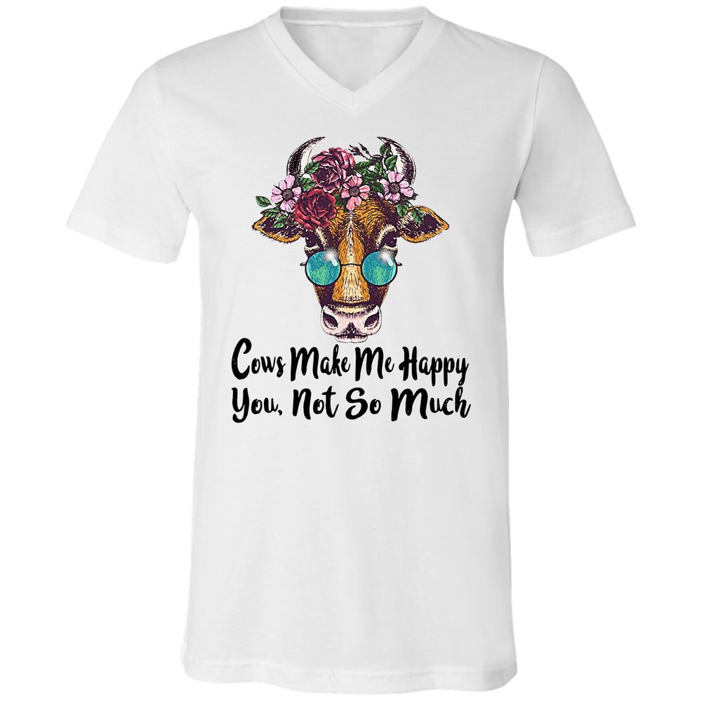 Unisex V-Neck T-Shirt - EK5NPE4F - White - 1