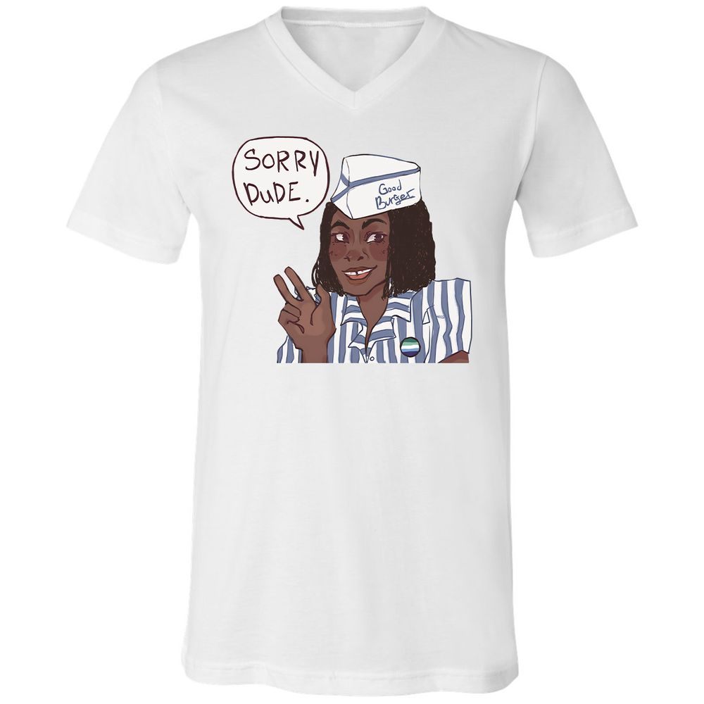 Unisex V-Neck T-Shirt - GDRYEMTK - White - 1