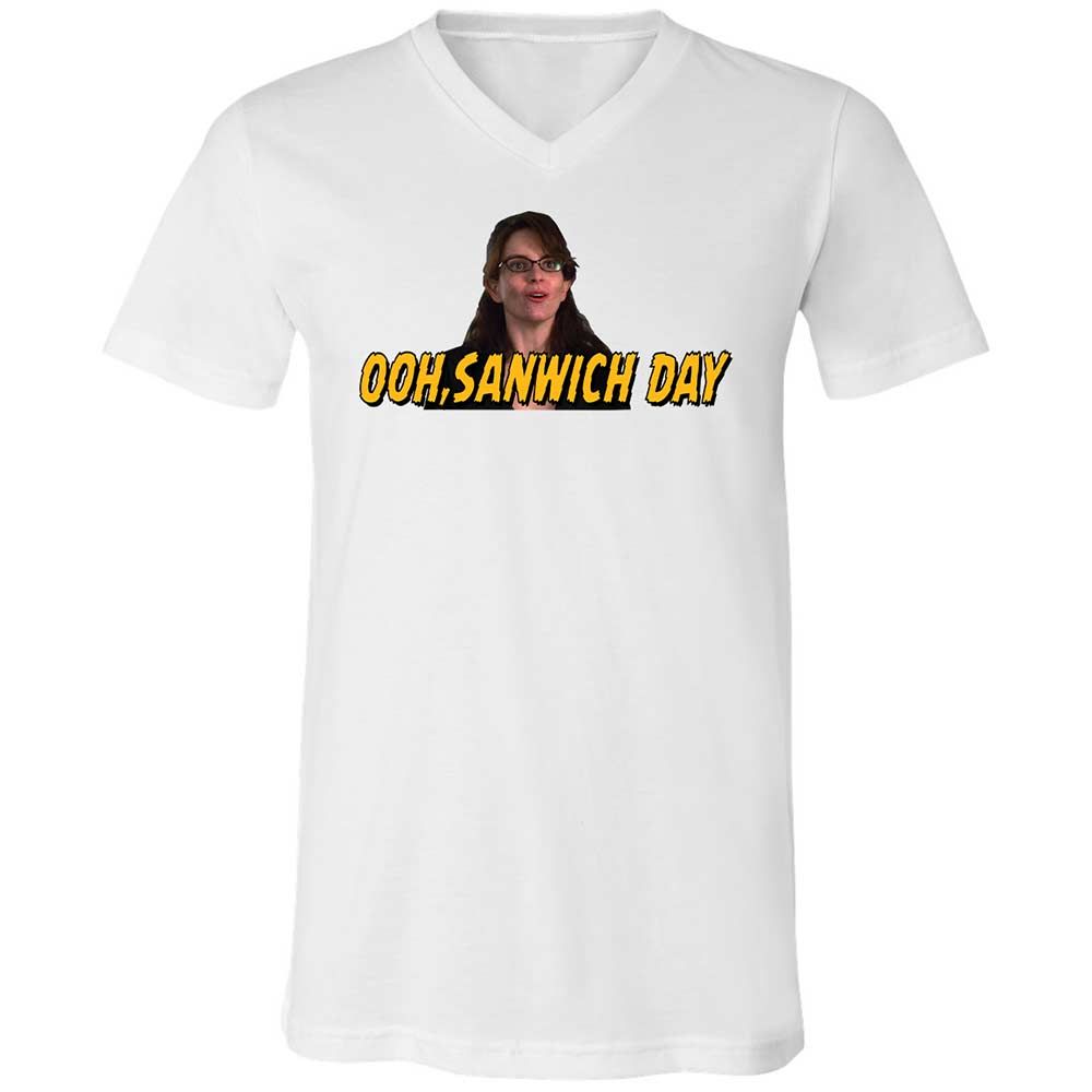 Unisex V-Neck T-Shirt - 48DX2SFB - White - 1