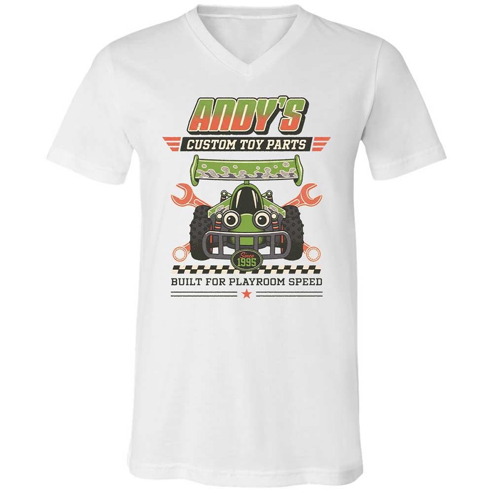 Unisex V-Neck T-Shirt - N9K7PGYB - White - 1