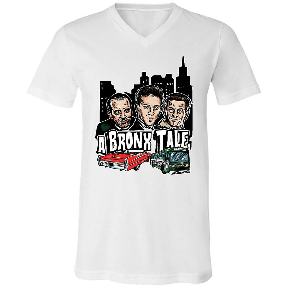 Unisex V-Neck T-Shirt - KCMA9YDB - White - 1