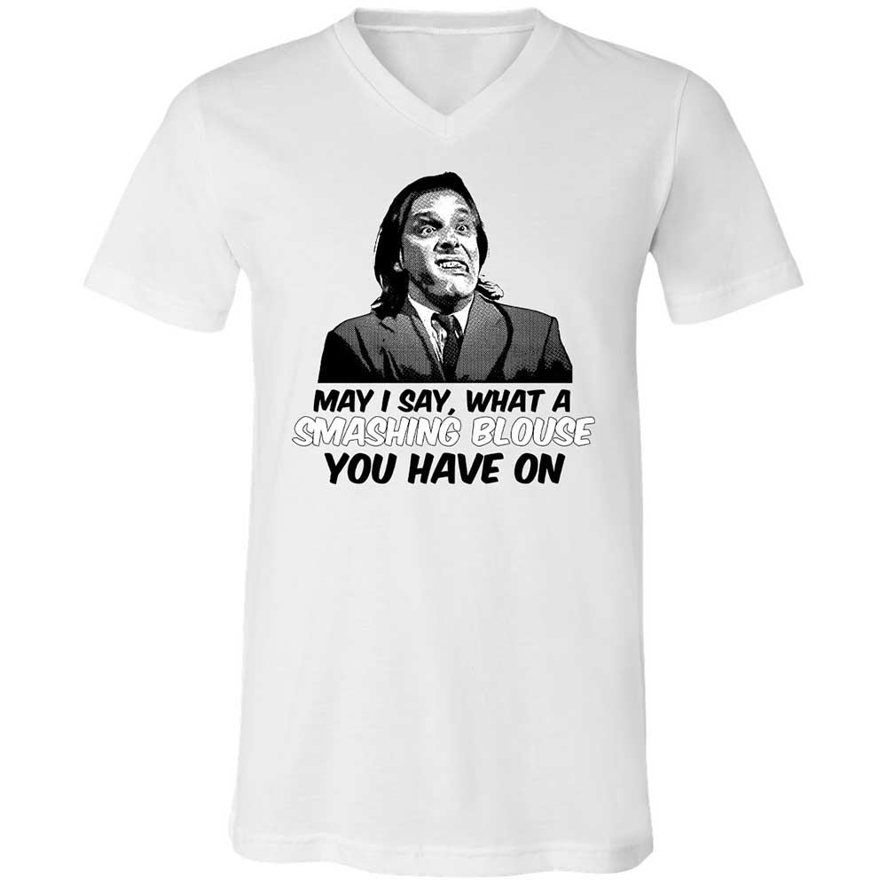 Unisex V-Neck T-Shirt - 1C83F6LN - White - 1