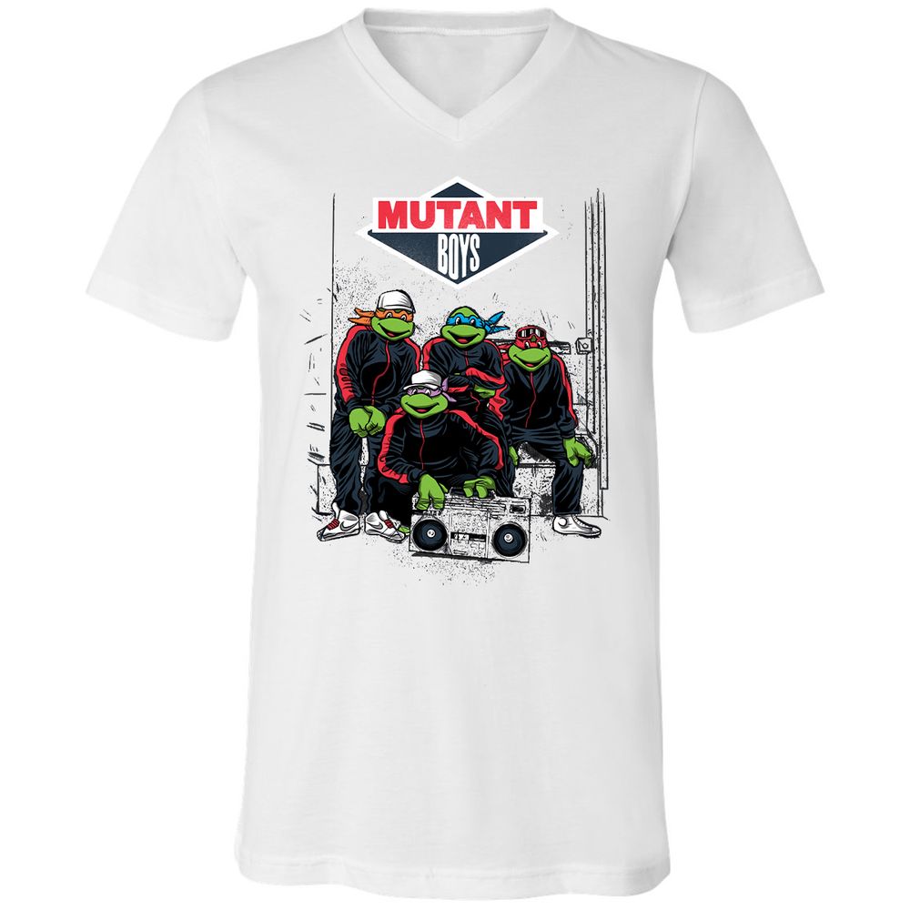 Unisex V-Neck T-Shirt - NEE1NPLV - White - 1