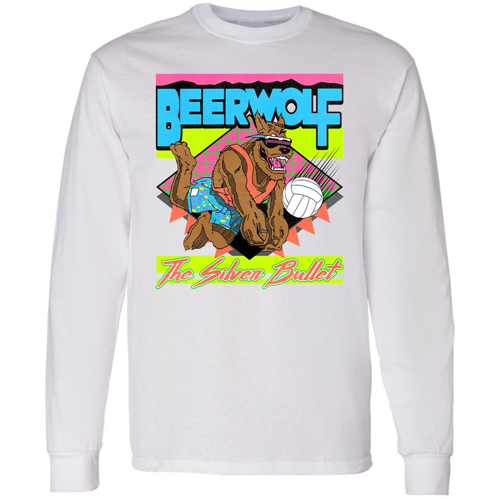 Retro Beach Wolf - White - 1