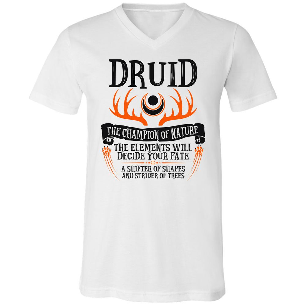 Unisex V-Neck T-Shirt - DRKMGXQP - White - 1