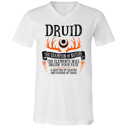 Unisex V-Neck T-Shirt - DRKMGXQP - White - 1