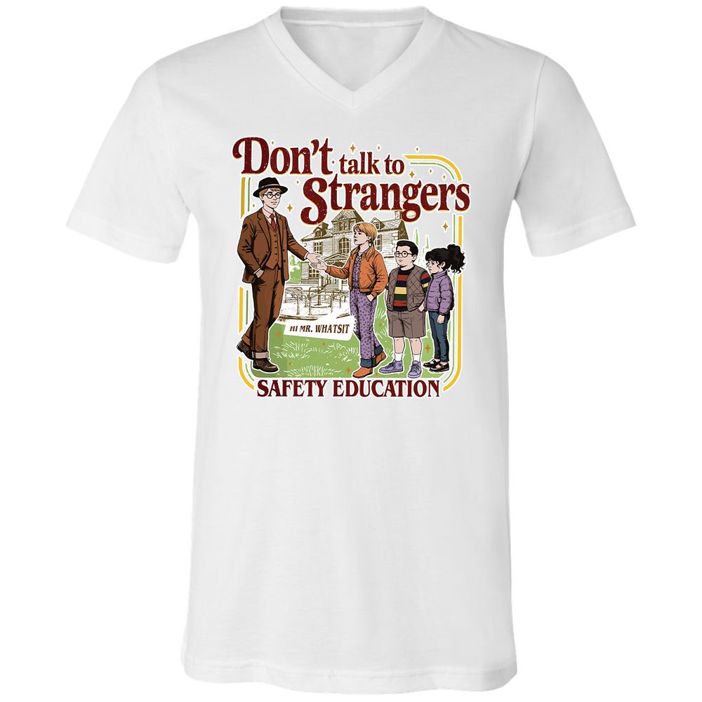 Unisex V-Neck T-Shirt - TQCDD7PT - White - 1