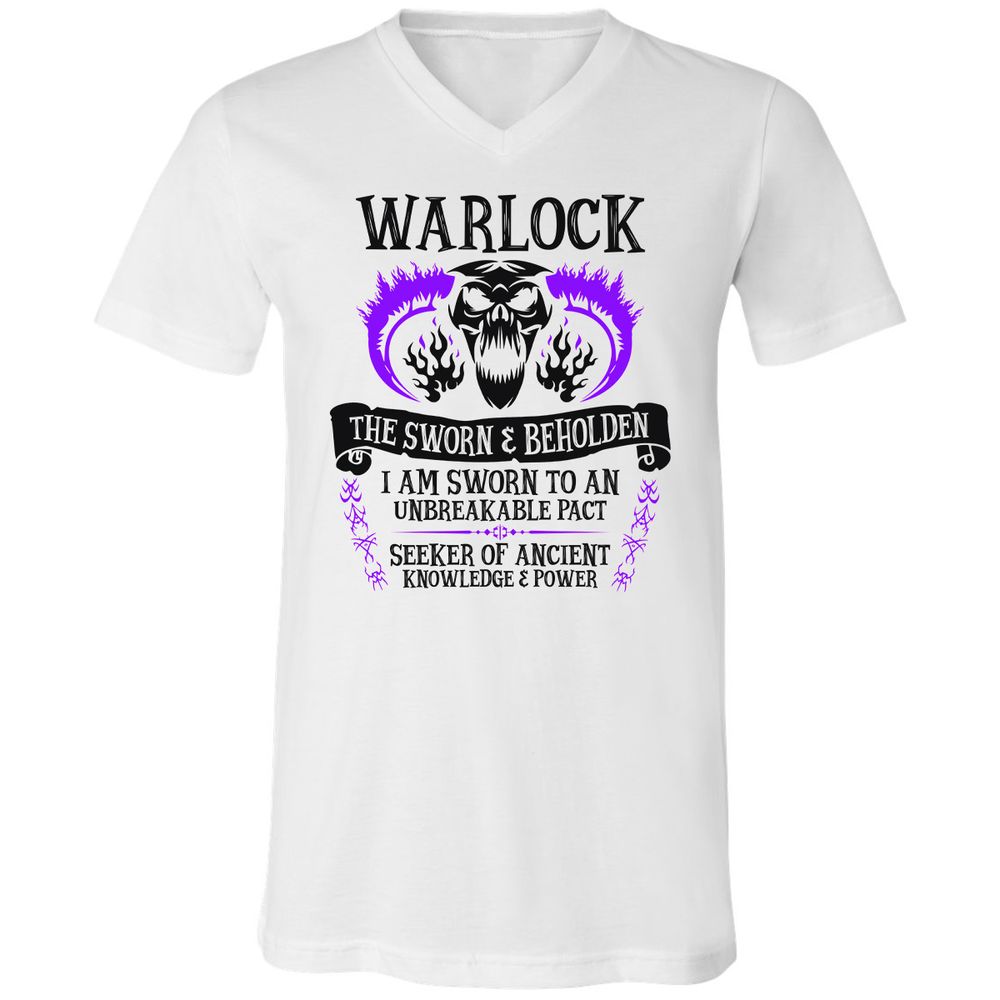 Unisex V-Neck T-Shirt - NPCEW7XV - White - 1