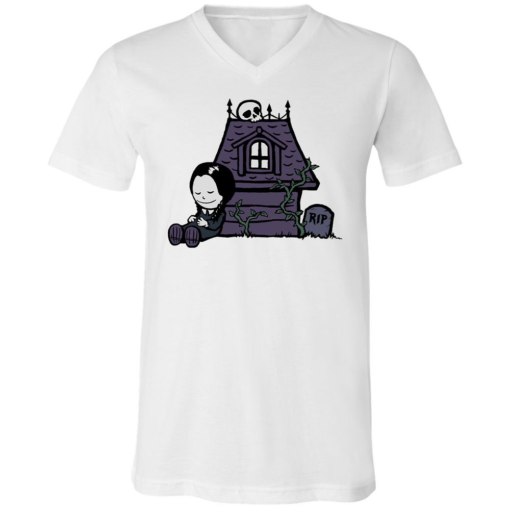 Unisex V-Neck T-Shirt - AVVDEVFL - White - 1
