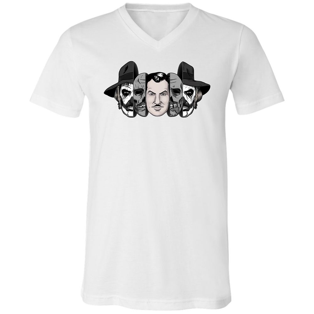 Unisex V-Neck T-Shirt - 6FP1JHYT - White - 1