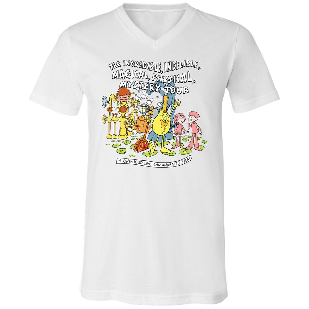 Unisex V-Neck T-Shirt - FS4GFKY3 - White - 1