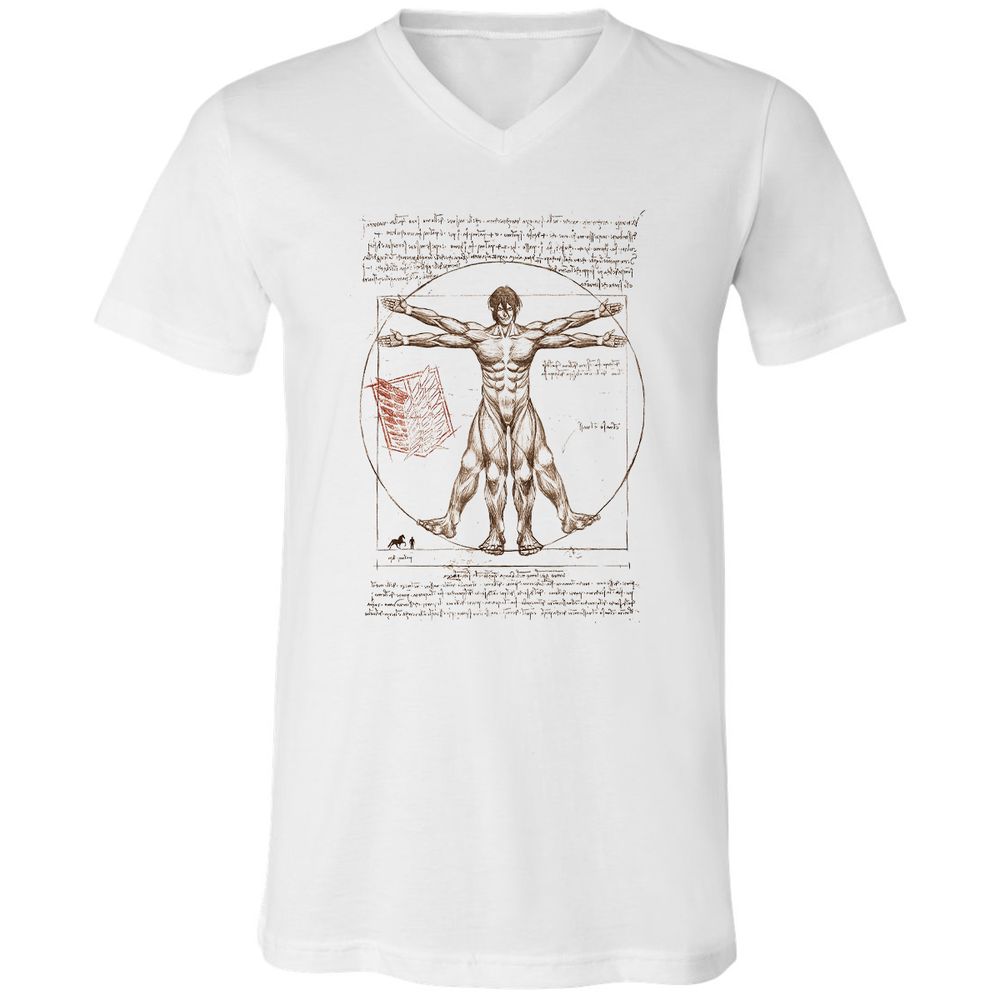 Unisex V-Neck T-Shirt - ZA66T4YB - White - 1
