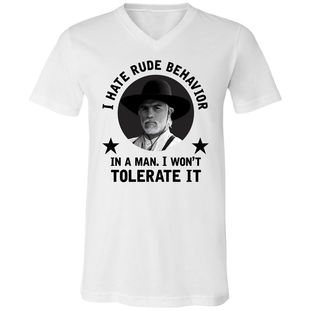 Unisex V-Neck T-Shirt - ERQY7DTT - White - 1
