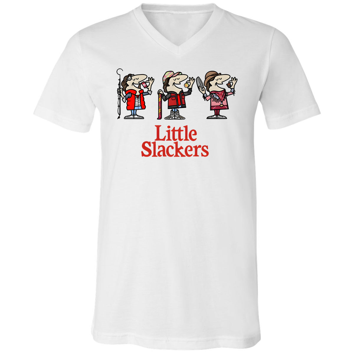 Unisex V-Neck T-Shirt - B1MFXL9A - White - 1