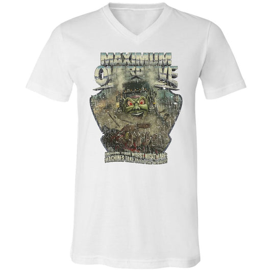 Unisex V-Neck T-Shirt - GEXNWCLX - White - 1