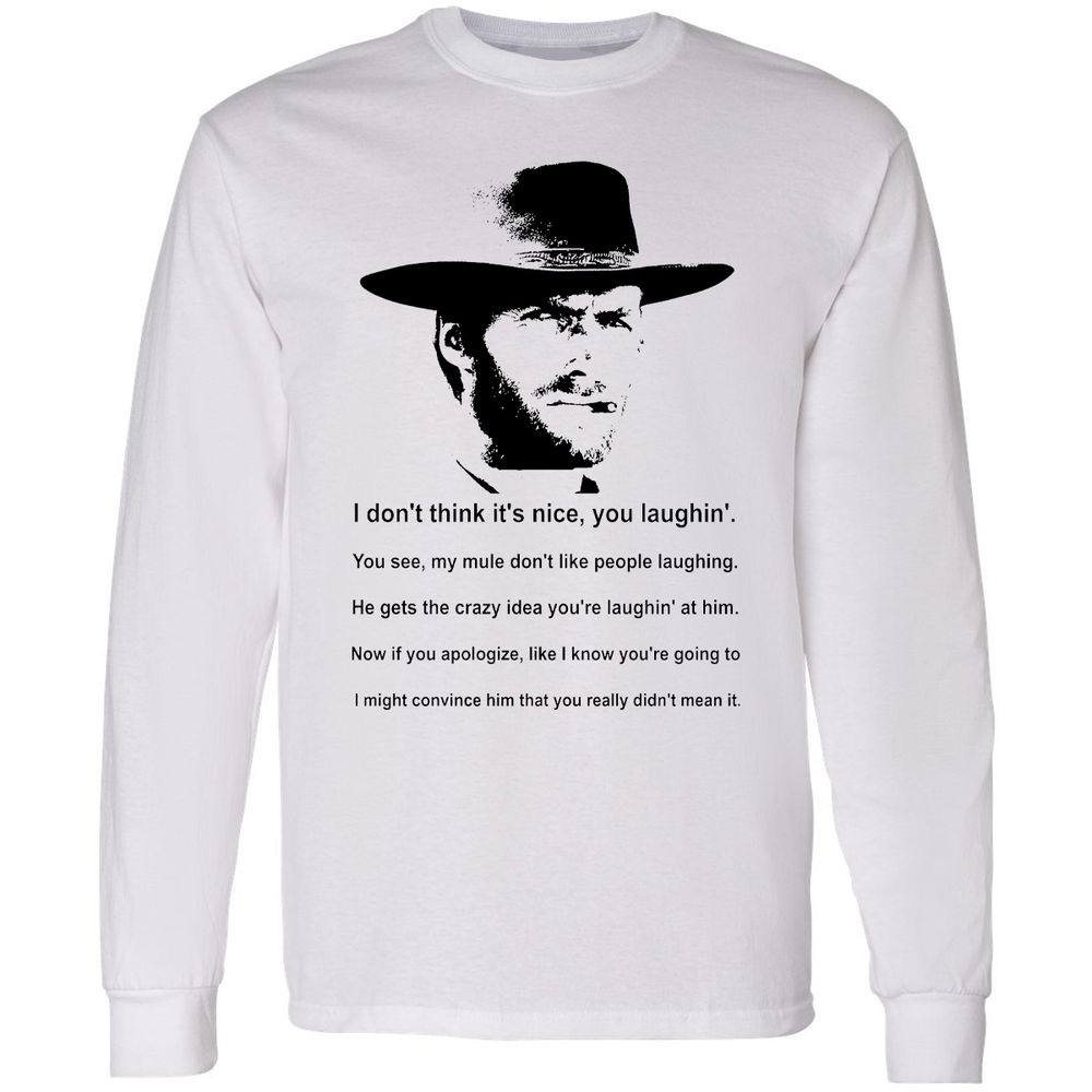 Clint Eastwood Mule Quote - White - 1