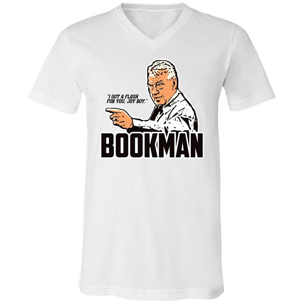 Unisex V-Neck T-Shirt - UJK49UVD - White - 1
