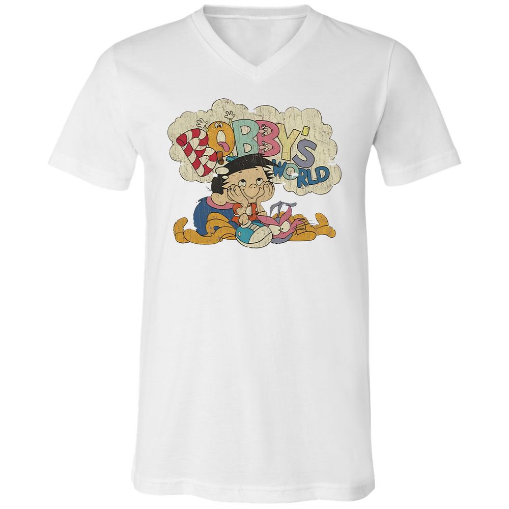 Unisex V-Neck T-Shirt - 238PD93R - White - 1