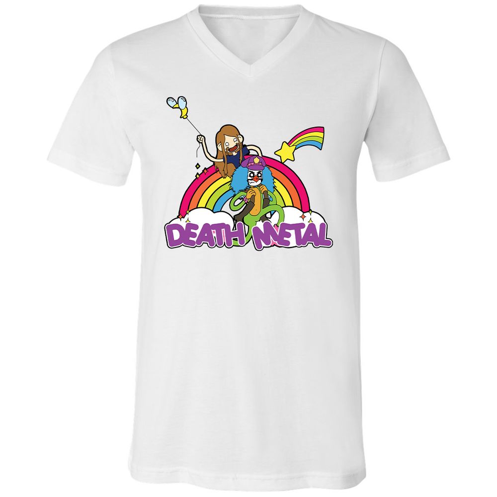 Unisex V-Neck T-Shirt - A5JDJ2QB - White - 1