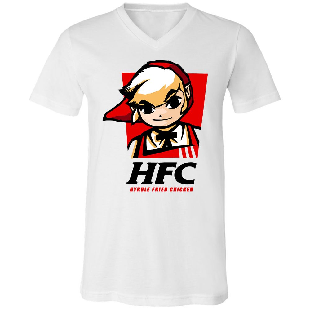 Unisex V-Neck T-Shirt - DGA8LWZX - White - 1