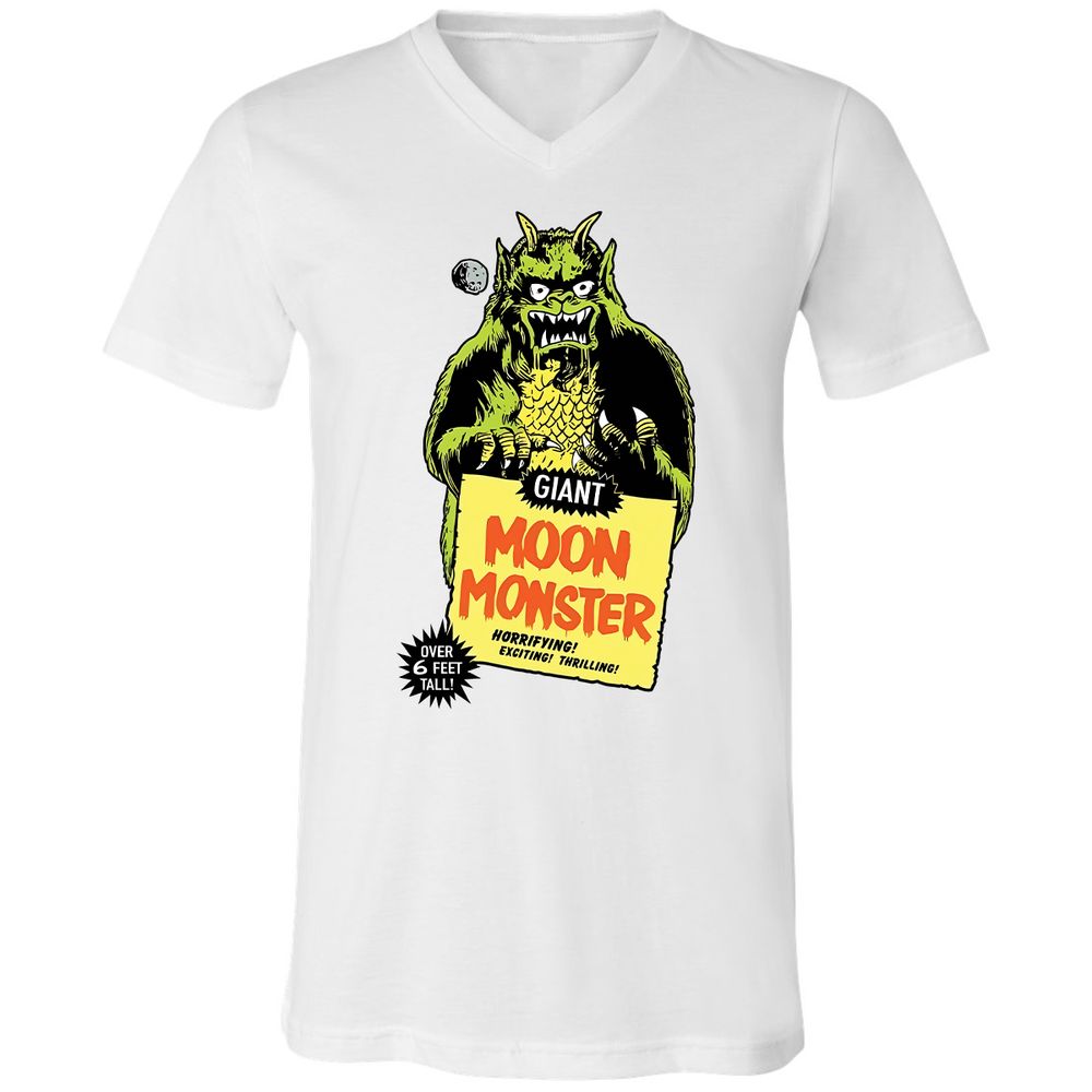 Unisex V-Neck T-Shirt - QU549D3W - White - 1