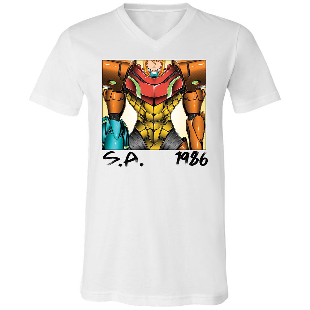 Unisex V-Neck T-Shirt - DR59PR82 - White - 1