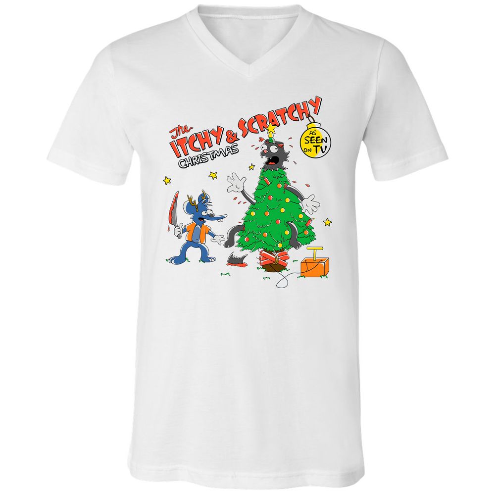Unisex V-Neck T-Shirt - NLW53AAE - White - 1