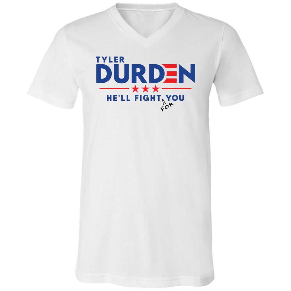 Unisex V-Neck T-Shirt - H411PVEZ - White - 1
