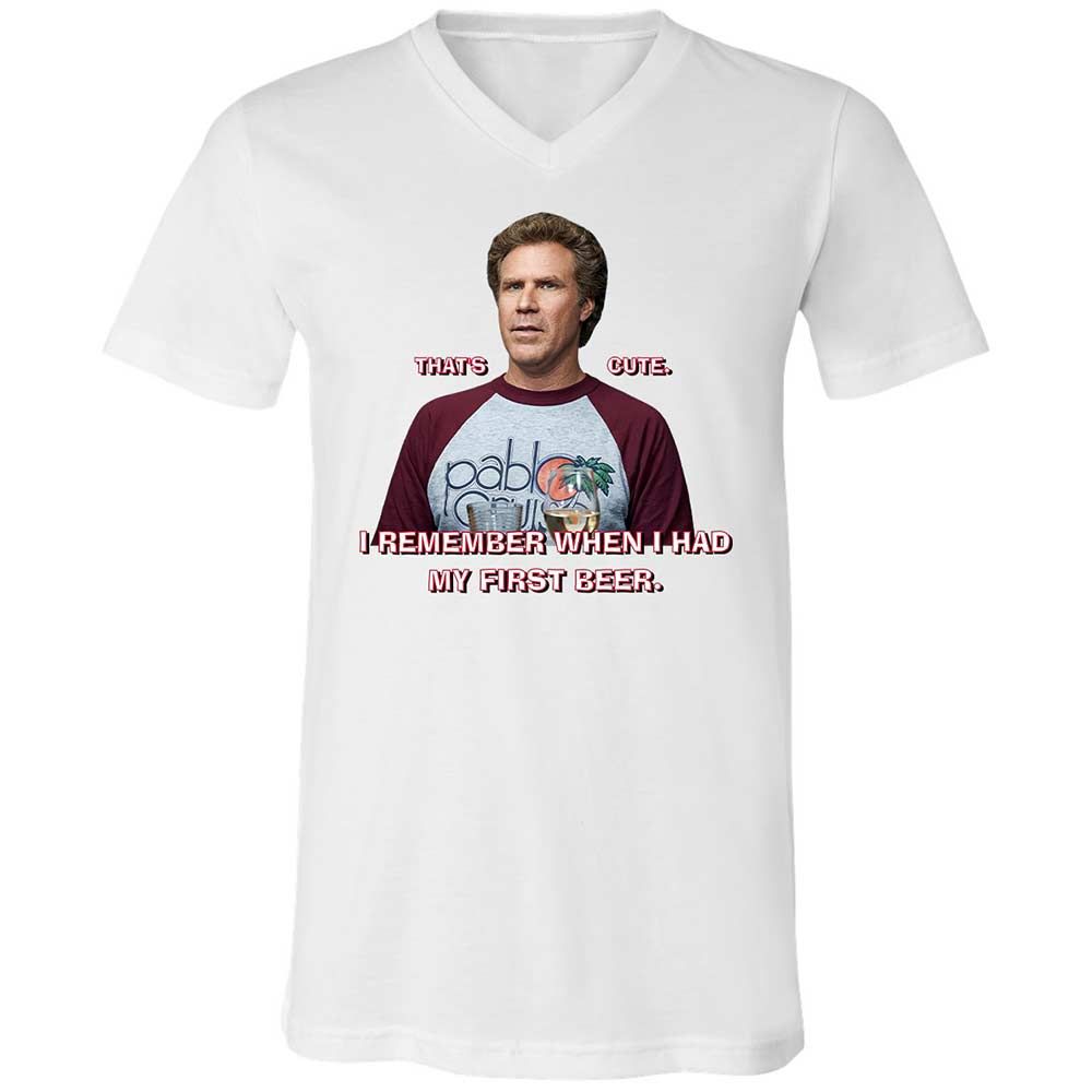 Unisex V-Neck T-Shirt - 6JP3QLD1 - White - 1