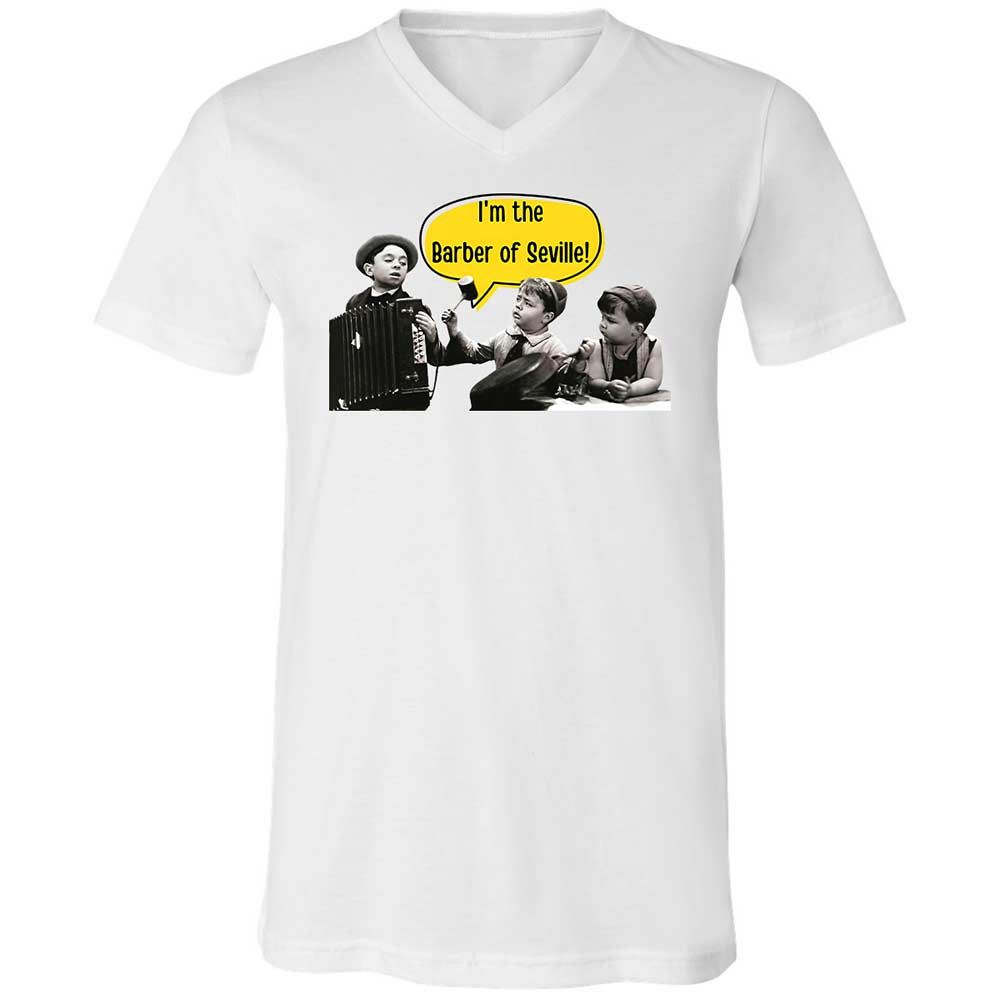 Unisex V-Neck T-Shirt - ANQYQH8G - White - 1
