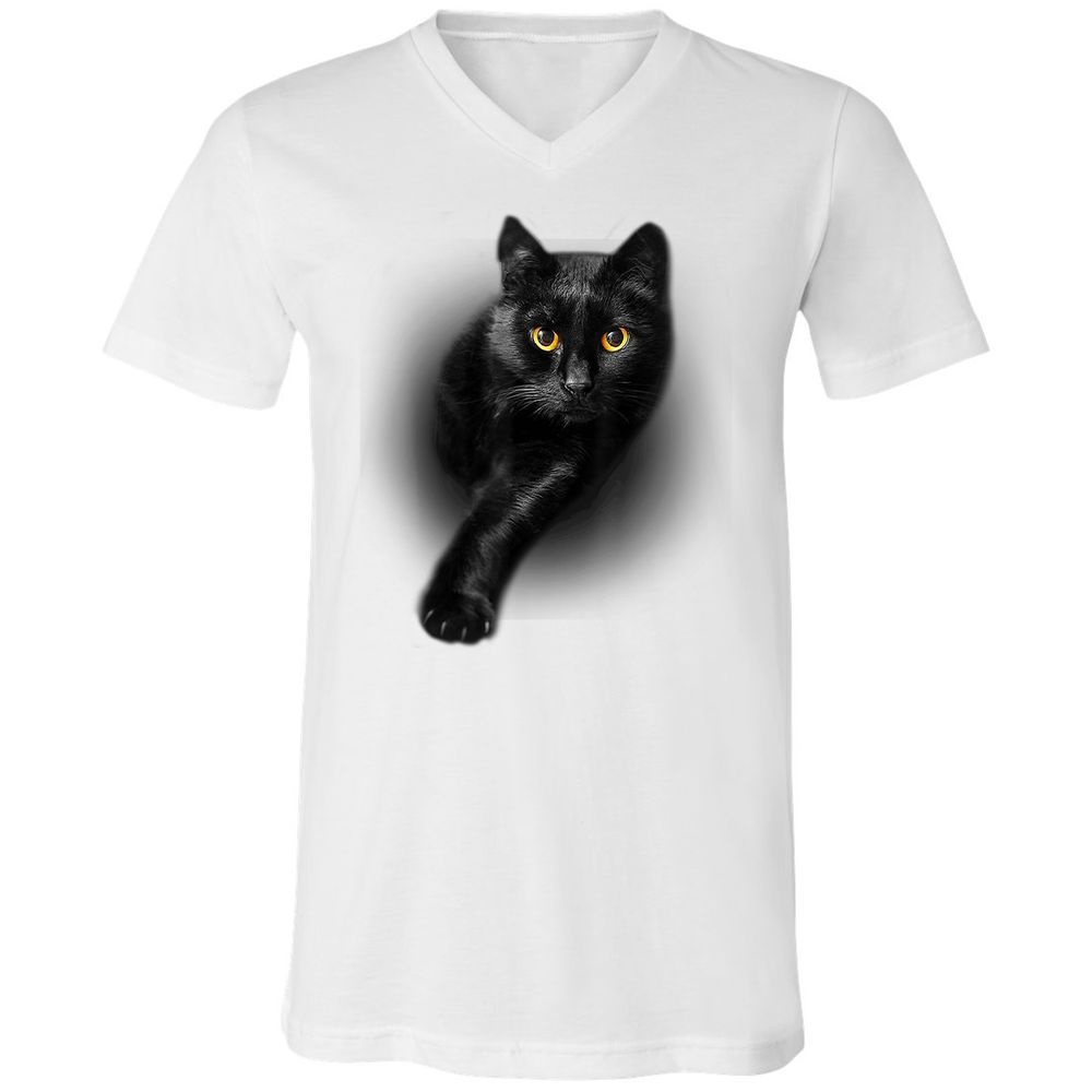 Unisex V-Neck T-Shirt - ZDC7R5Z2 - White - 1