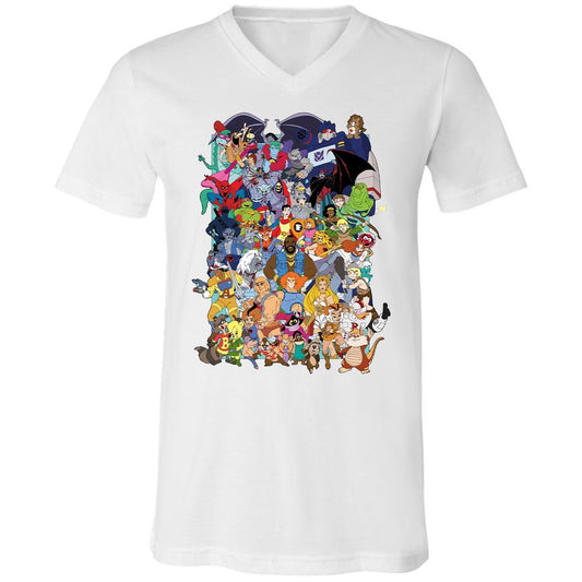 Unisex V-Neck T-Shirt - C9PSRA54 - White - 1