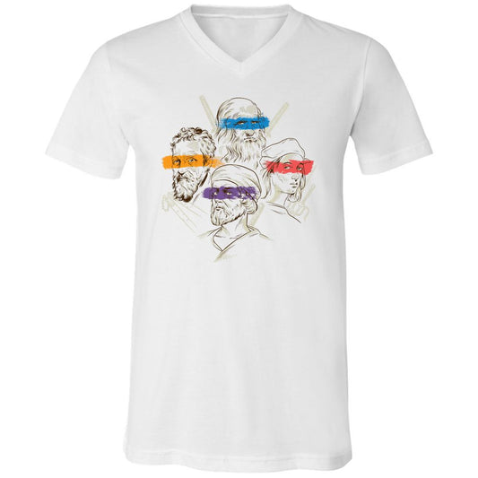 Unisex V-Neck T-Shirt - XWC2EHB2 - White - 1