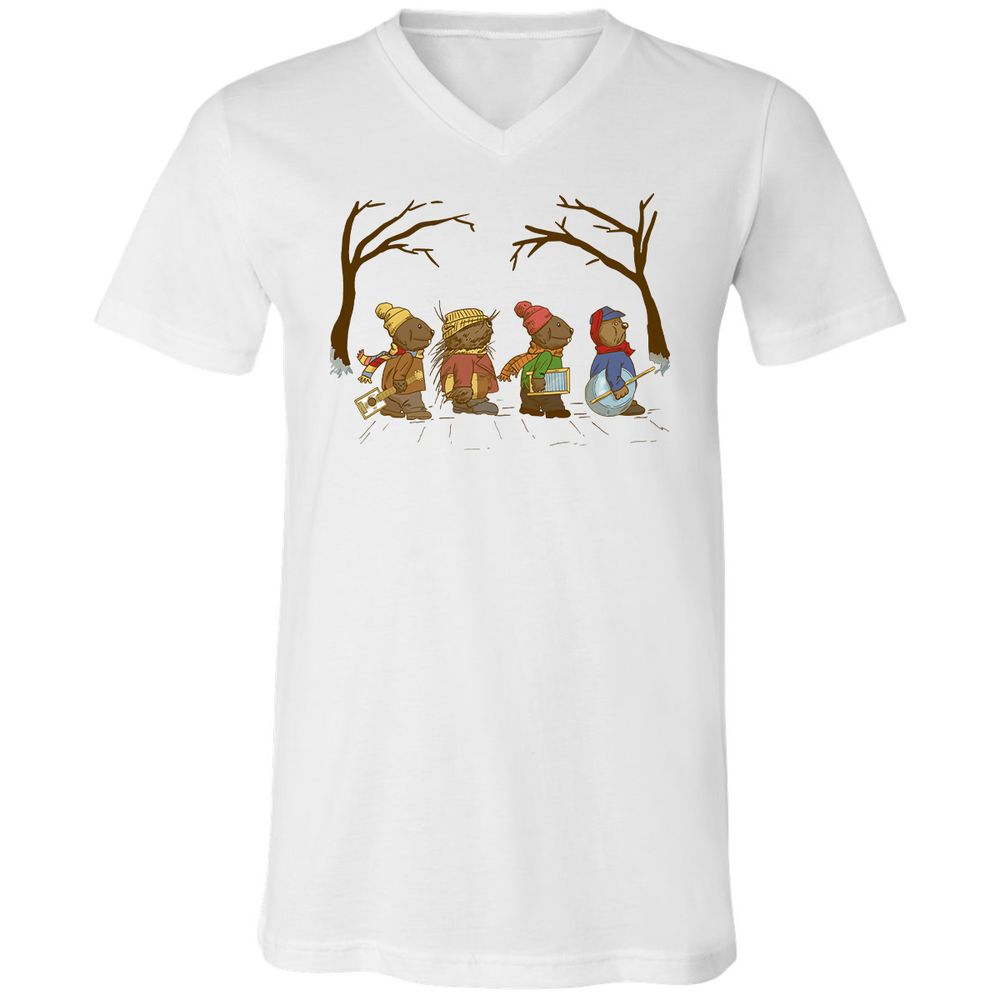 Unisex V-Neck T-Shirt - FRFWSFJ1 - White - 1