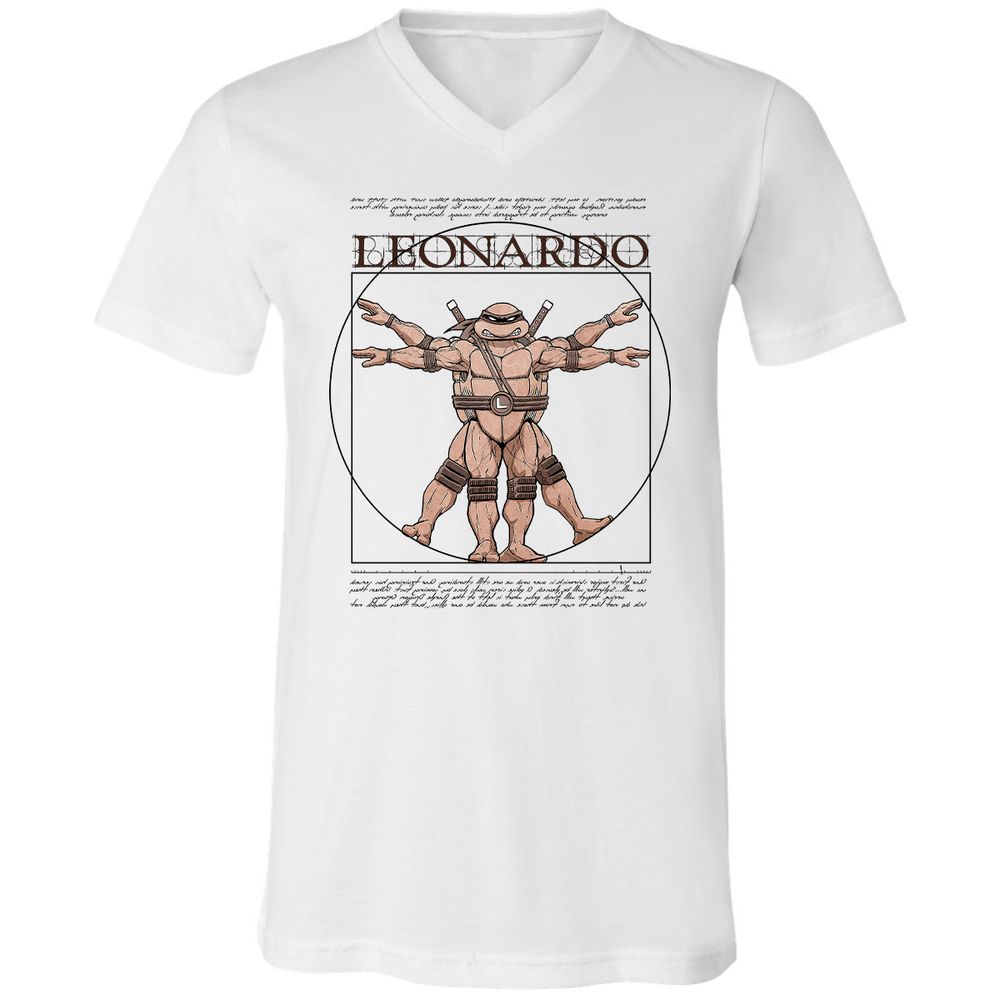 Unisex V-Neck T-Shirt - YLAFN83H - White - 1