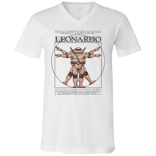 Unisex V-Neck T-Shirt - YLAFN83H - White - 1