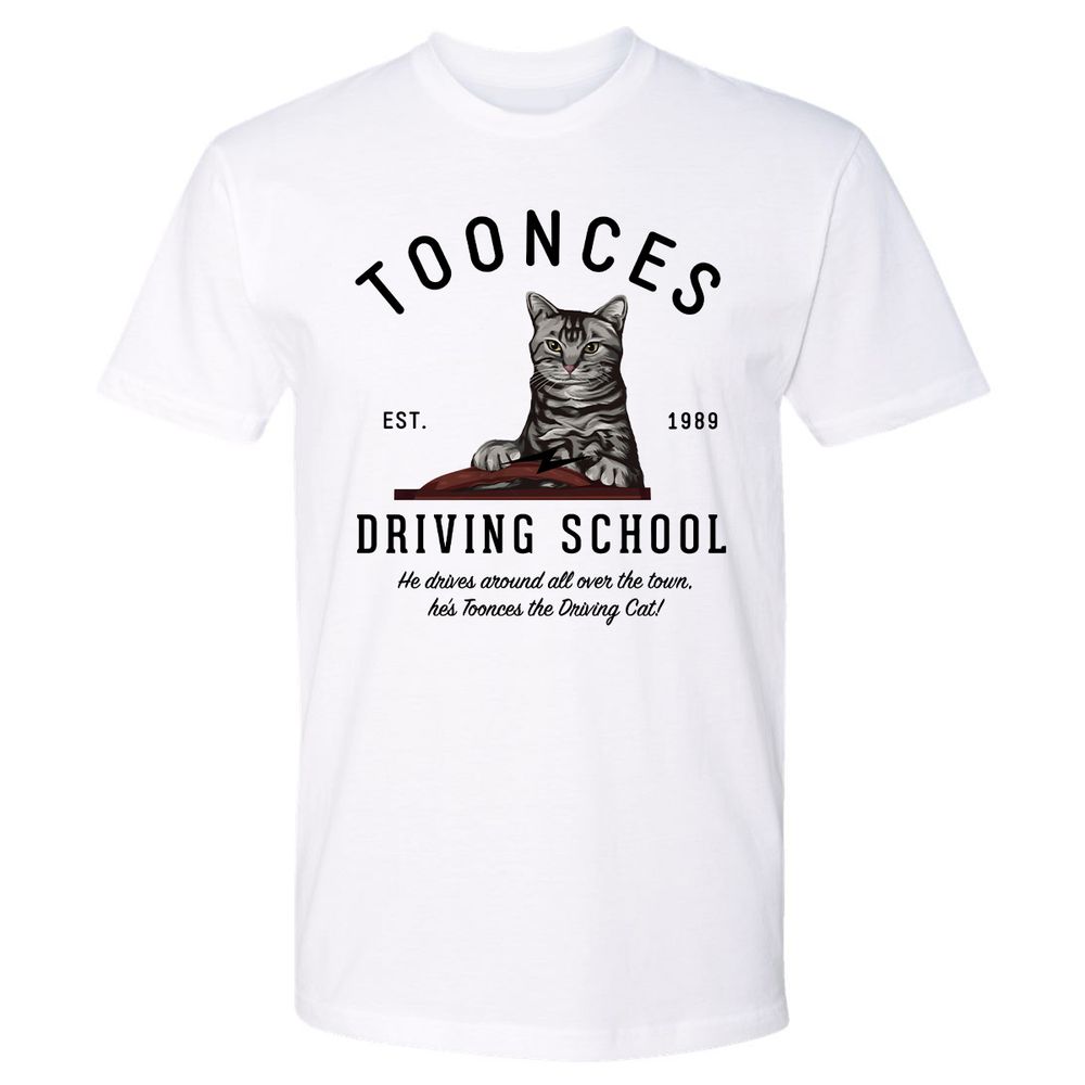 Funny Cat Driving School - White - 1