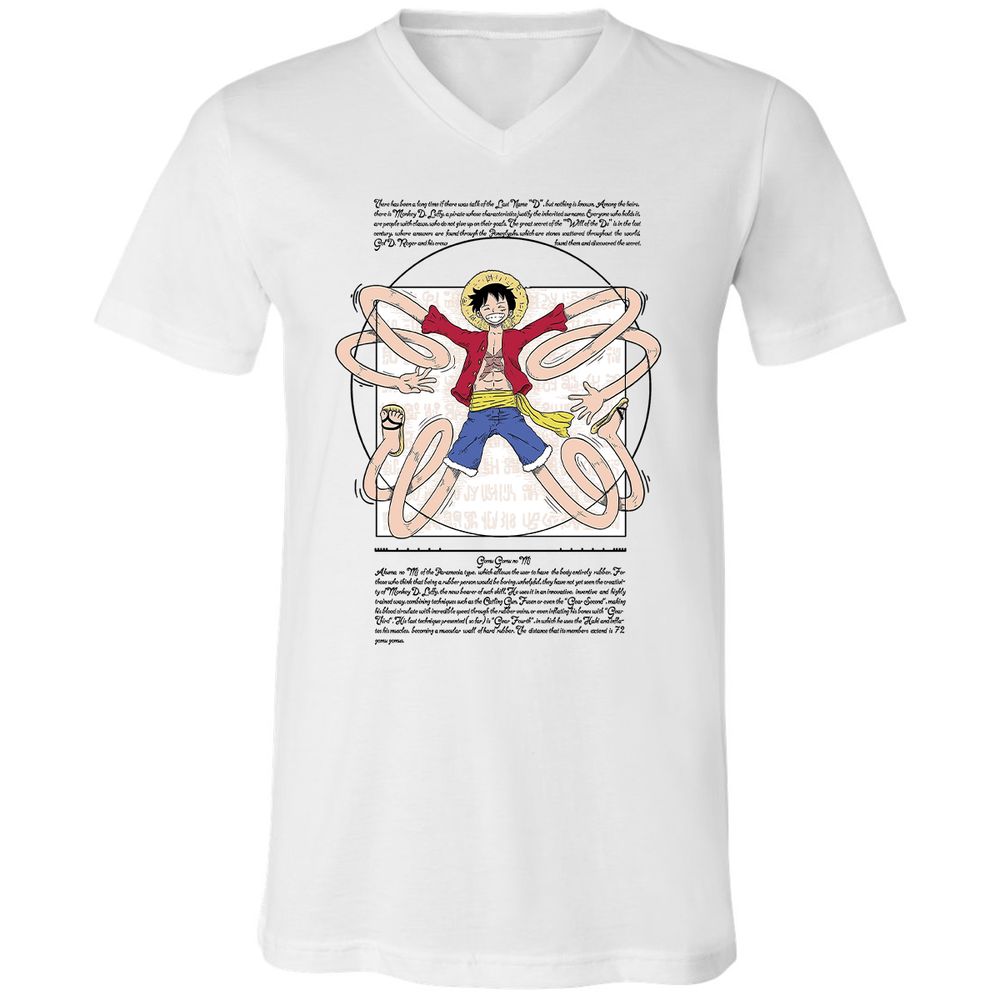 Unisex V-Neck T-Shirt - 29GF38BW - White - 1