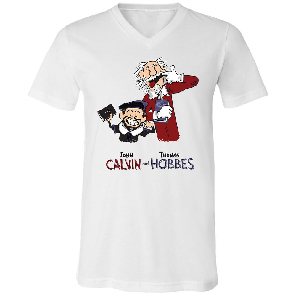 Unisex V-Neck T-Shirt - Y1376KL6 - White - 1