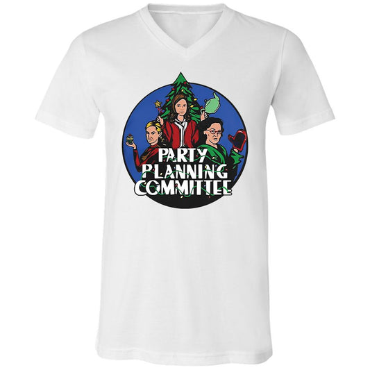 Unisex V-Neck T-Shirt - CTVSQX5F - White - 1