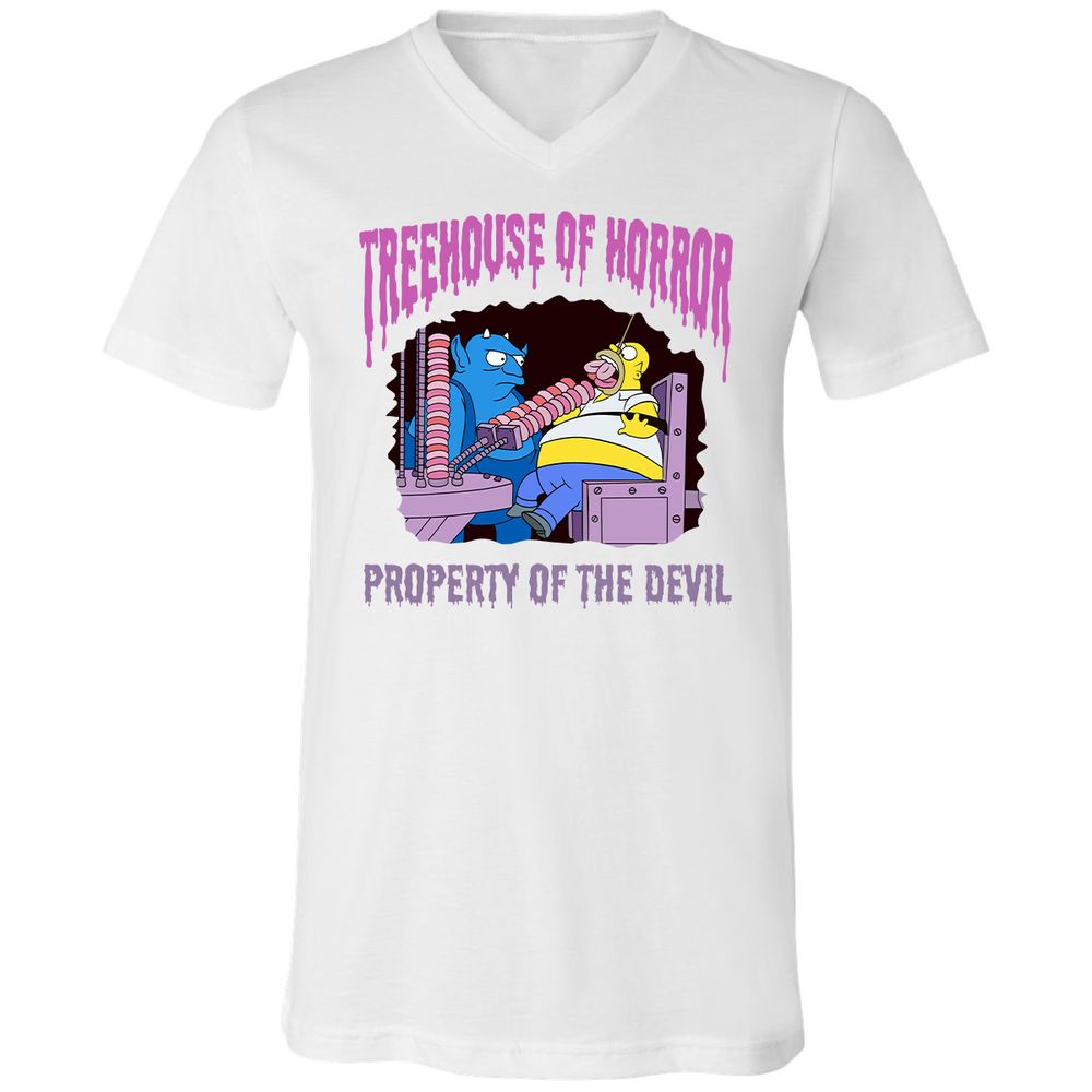 Unisex V-Neck T-Shirt - 1HHL6PCF - White - 1