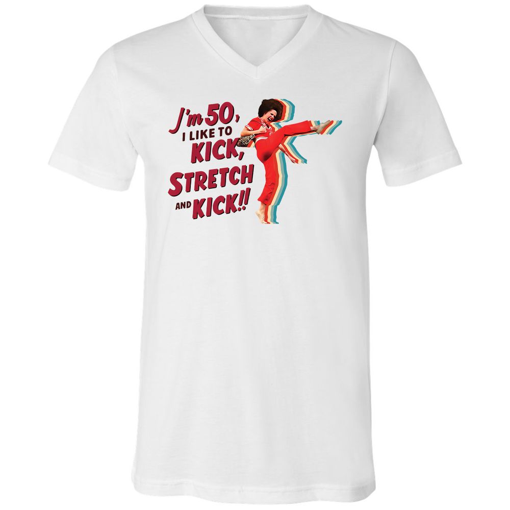 Unisex V-Neck T-Shirt - GGD89GJ1 - White - 1