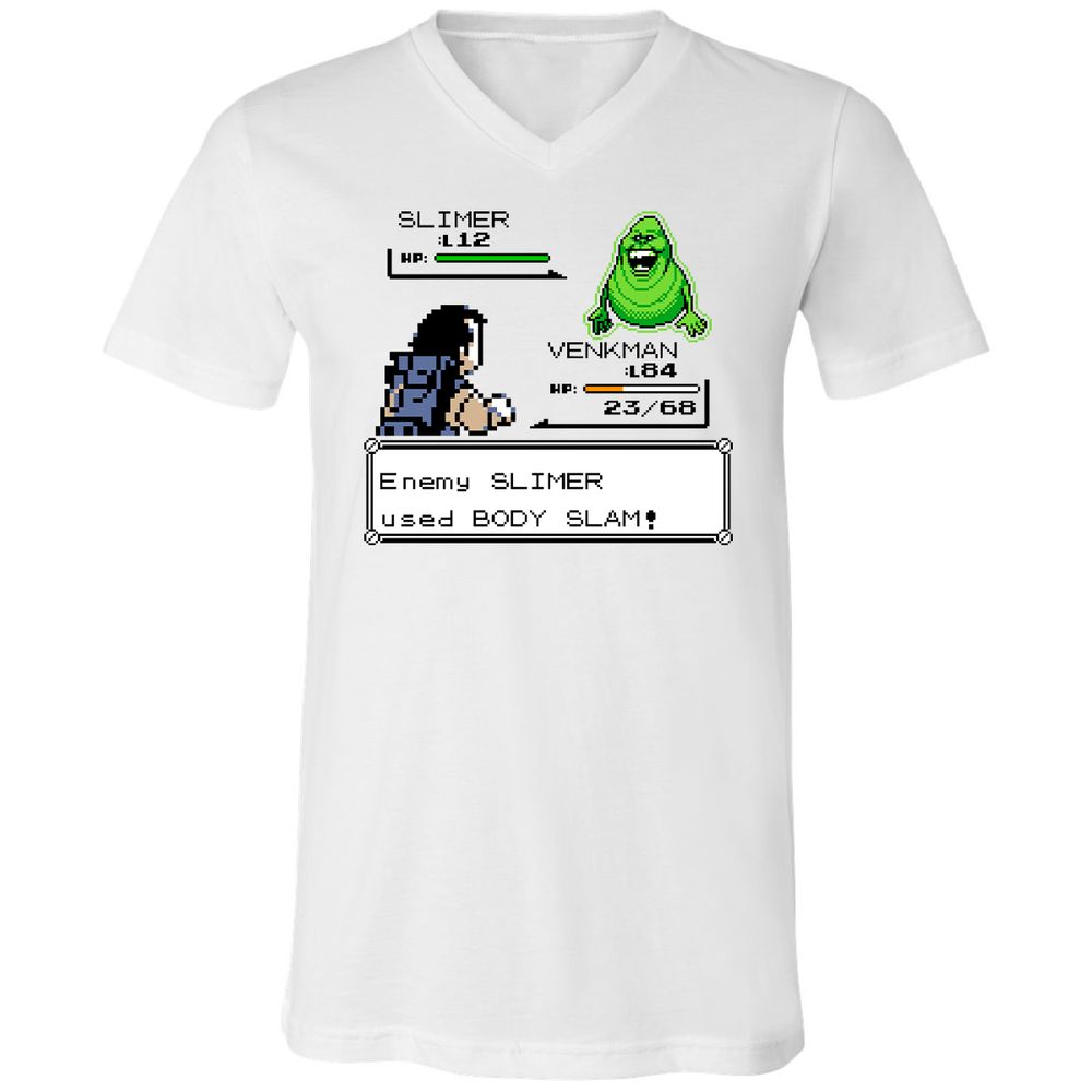 Unisex V-Neck T-Shirt - FZ83FH6R - White - 1