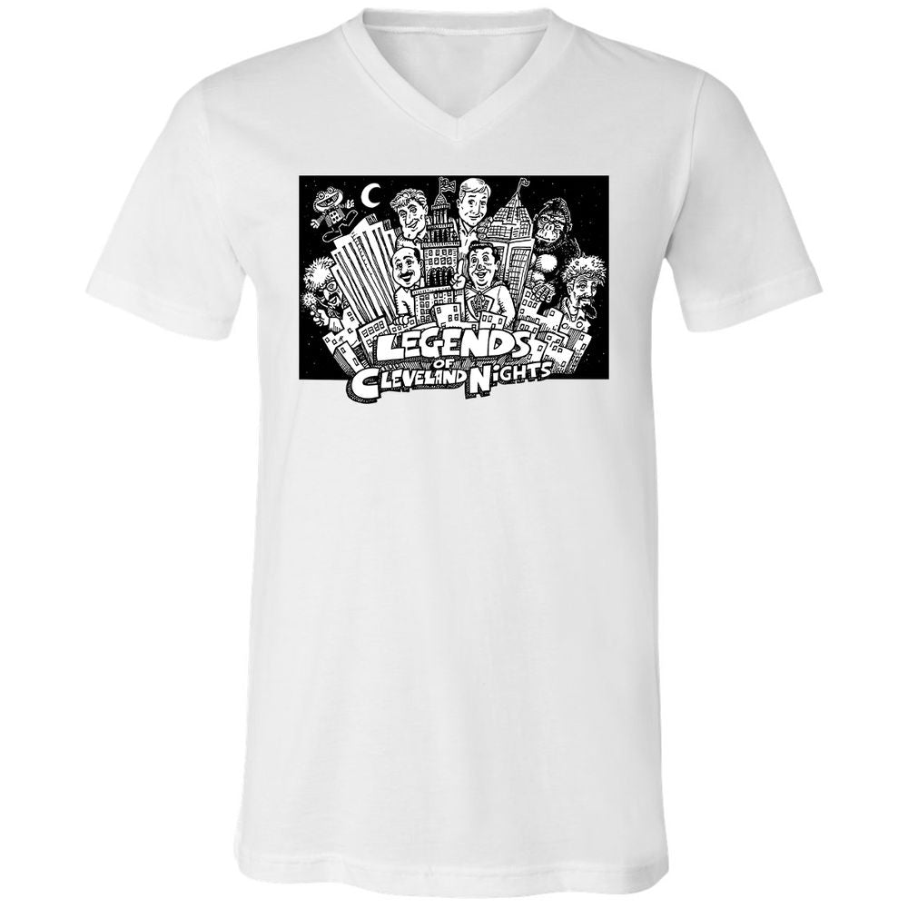 Unisex V-Neck T-Shirt - CF9N6H2R - White - 1