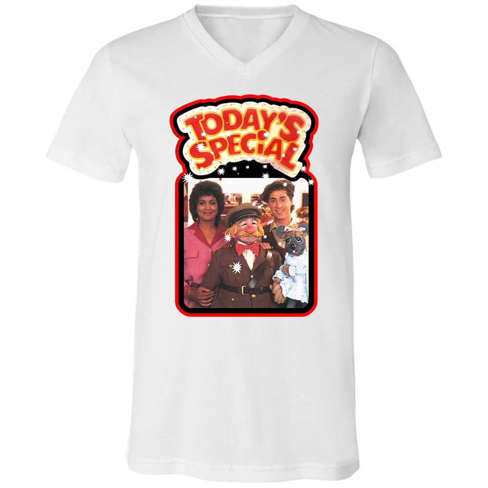 Unisex V-Neck T-Shirt - 3SAXVY7Q - White - 1