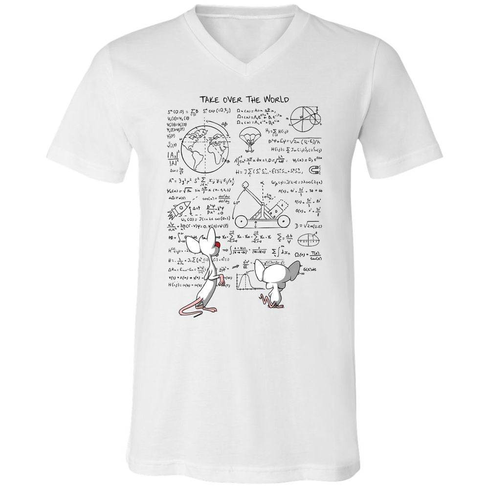 Unisex V-Neck T-Shirt - 5YETKM52 - White - 1