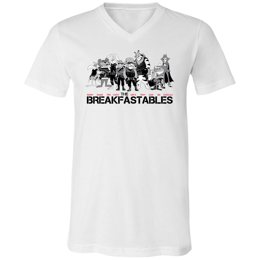 Unisex V-Neck T-Shirt - 4U17QBL9 - White - 1
