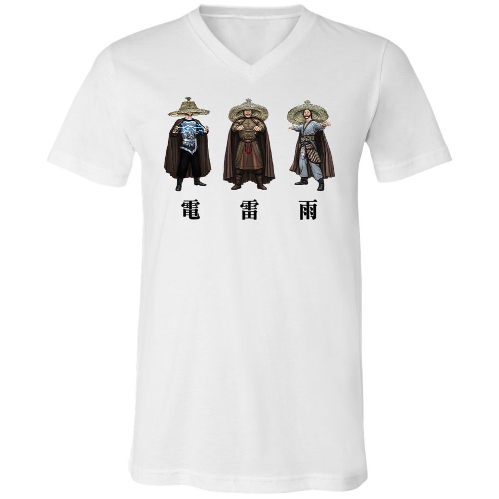 Unisex V-Neck T-Shirt - JGJQZMR2 - White - 1